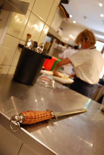 the kitchen