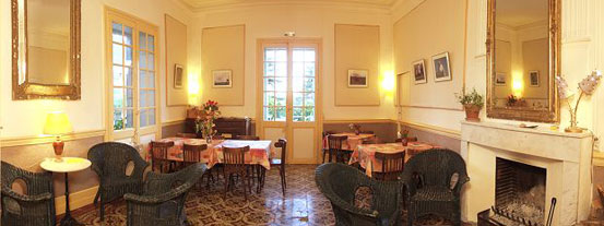 salon and dining room